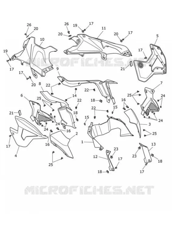 PANNEAUX LATÉRAUX Triumph MOTO Tiger 1200 Tiger 1200 GT  Tiger 1200 GT