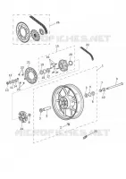 ROUES / PNEUS ET TRANSMISSION FINALE  Street triumph-moto Street-Twin STREET TWIN Euro 5 10012925527