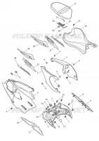 CARROSSERIE / FIXATIONS / AUTOCOLLANTS  Street Triple triumph-moto 765 STREET TRIPLE 765 R 15780
