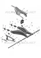 BRAS OSCILLANT ET SUSPENSION ARRIERE  Daytona triumph-moto Daytona-660 DAYTONA 660 159110