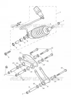 BRAS OSCILLANT ET SUSPENSION ARRIERE  Tiger triumph-moto 660 Tiger Sport 660 17661