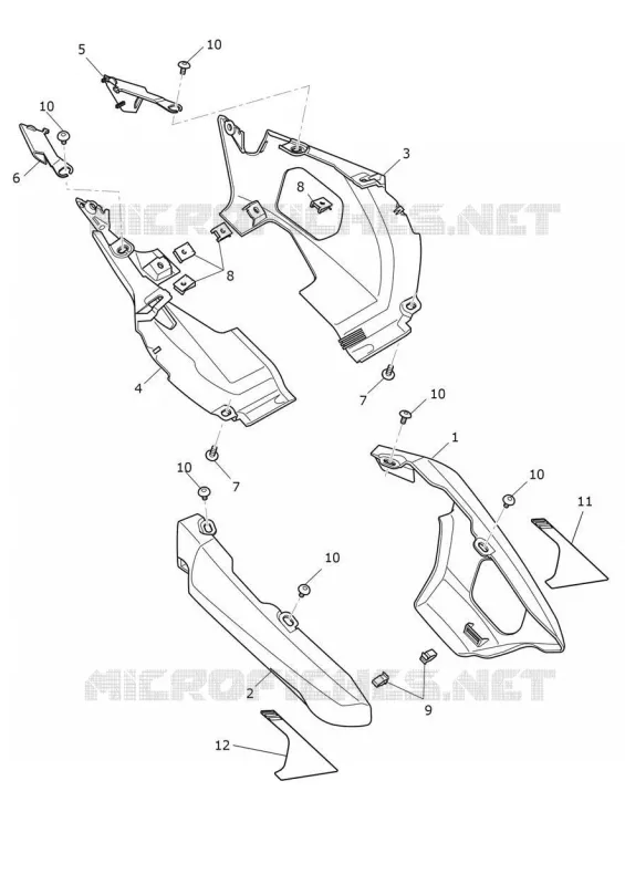 CARENAGES ARRIERE Triumph MOTO Tiger 660 Tiger Sport 660  Tiger Sport 660