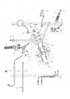 SUSPENSION AVANT / DIRECTION ET COMMANDE D'EMBRAYAGE  Scrambler triumph-moto Scrambler SCRAMBLER EFI 10007154427