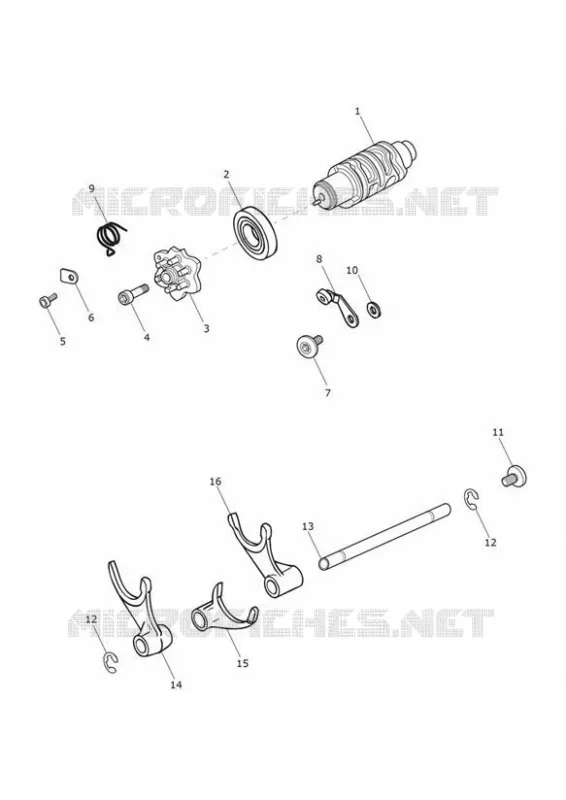 MECANISME DE SELECTION - BARILLET Triumph MOTO Speed Speed-Triple SPEED TRIPLE S  SPEED TRIPLE S