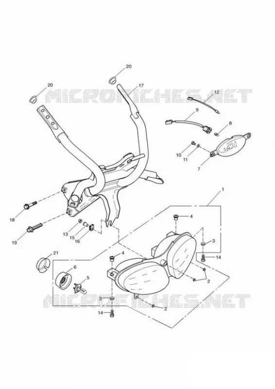 PHARE - FIXATIONS Triumph MOTO Sprint Sprint-RS SPRINT RS  SPRINT RS
