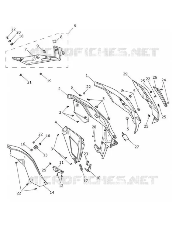 CARENAGES GAUCHE Triumph MOTO Tiger 1200 Tiger 1200 XRX & Tiger SE Alpine  Tiger 1200 XRX & Tiger SE Alpine