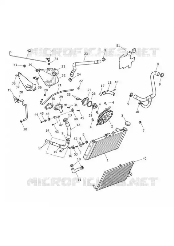 SYSTEME DE REFROIDISSEMENT Triumph MOTO Tiger 800 Tiger 800 XRX  Tiger 800 XRX