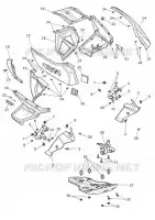 CARROSSERIE / FIXATIONS / AUTOCOLLANTS  Tiger triumph-moto 800 Tiger 800 XRX 10009560027